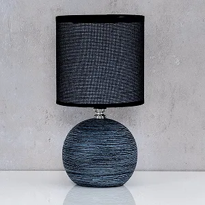 Настільна лампа levandeo Ceramic 26 см E14 Anthracite synthetic.ua - Фото 1