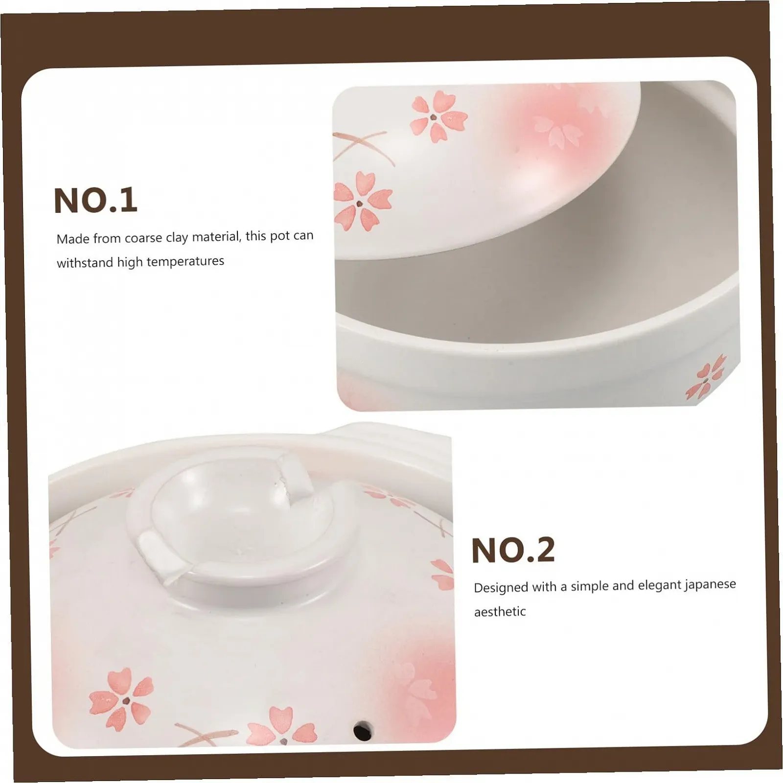 Каструля Japanese Donabe глиняна з кришкою жаростійка, фото №7