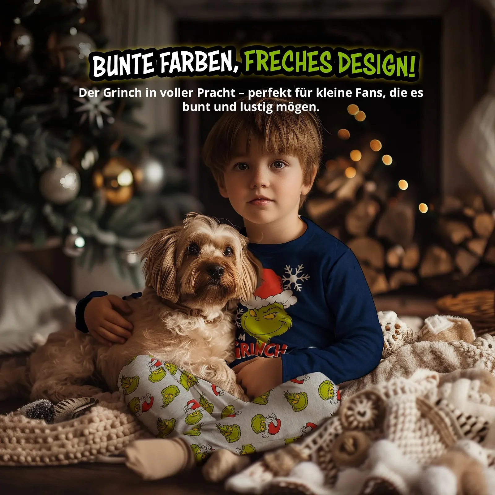 Пижама United Labels Grinch для мальчиков Синий Серый, фото №3