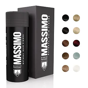 Волокна для волос MASSIMO Derusso Professional 25 г для загущения и маскировки выпадения волос, средне-коричневый цвет - Фото 1