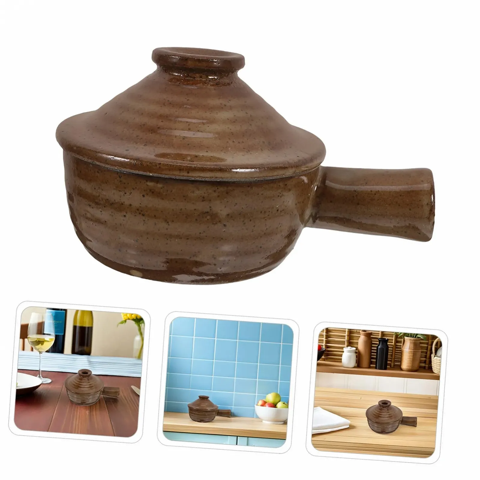 Набір ковшів BESTYASH керамічних з кришками 2 шт. для рису та запіканок, фото №8