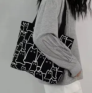 Модный черный женский шоппер на плечо - Фото 1