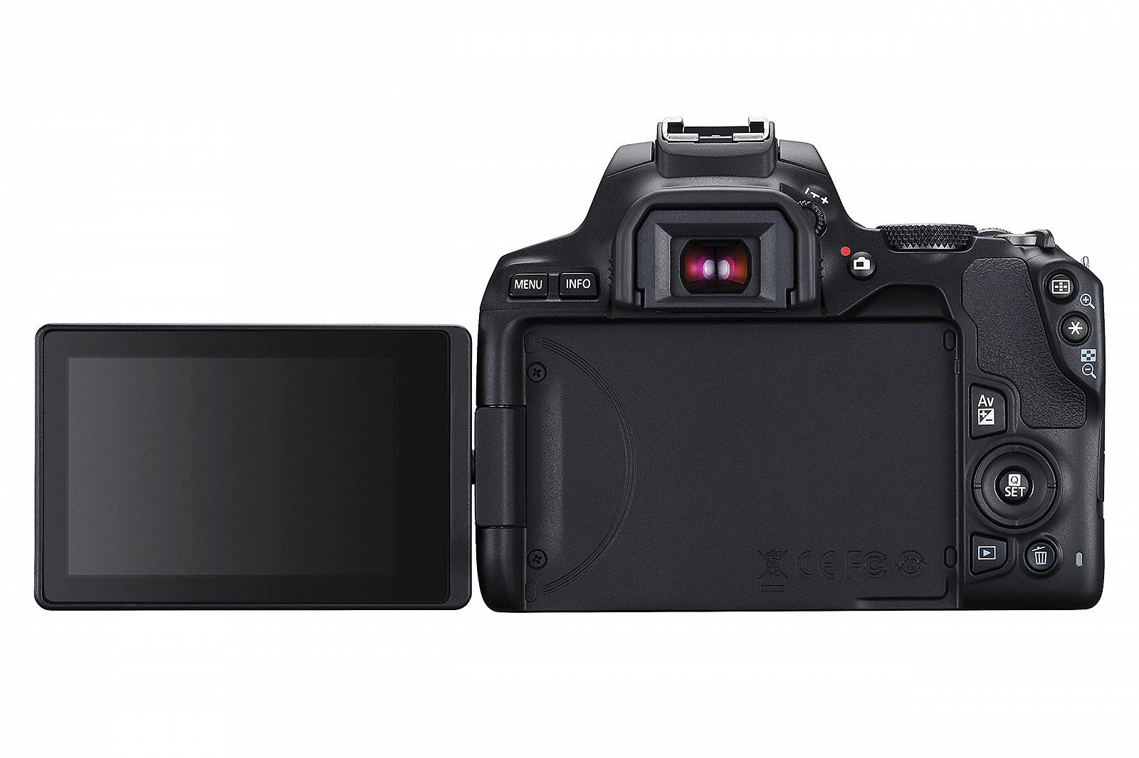 Фотокамера цифровая (DSLR) Canon EOS 250D APS-C с объективом EF-S 18-55mm F4-5.6 IS STM 24.1 мегапикселей, поворотный 3-дюймовый сенсорный ЖК-экран, видео 4K, Dual Pixel CMOS AF, Bluetooth - черный, фото №4