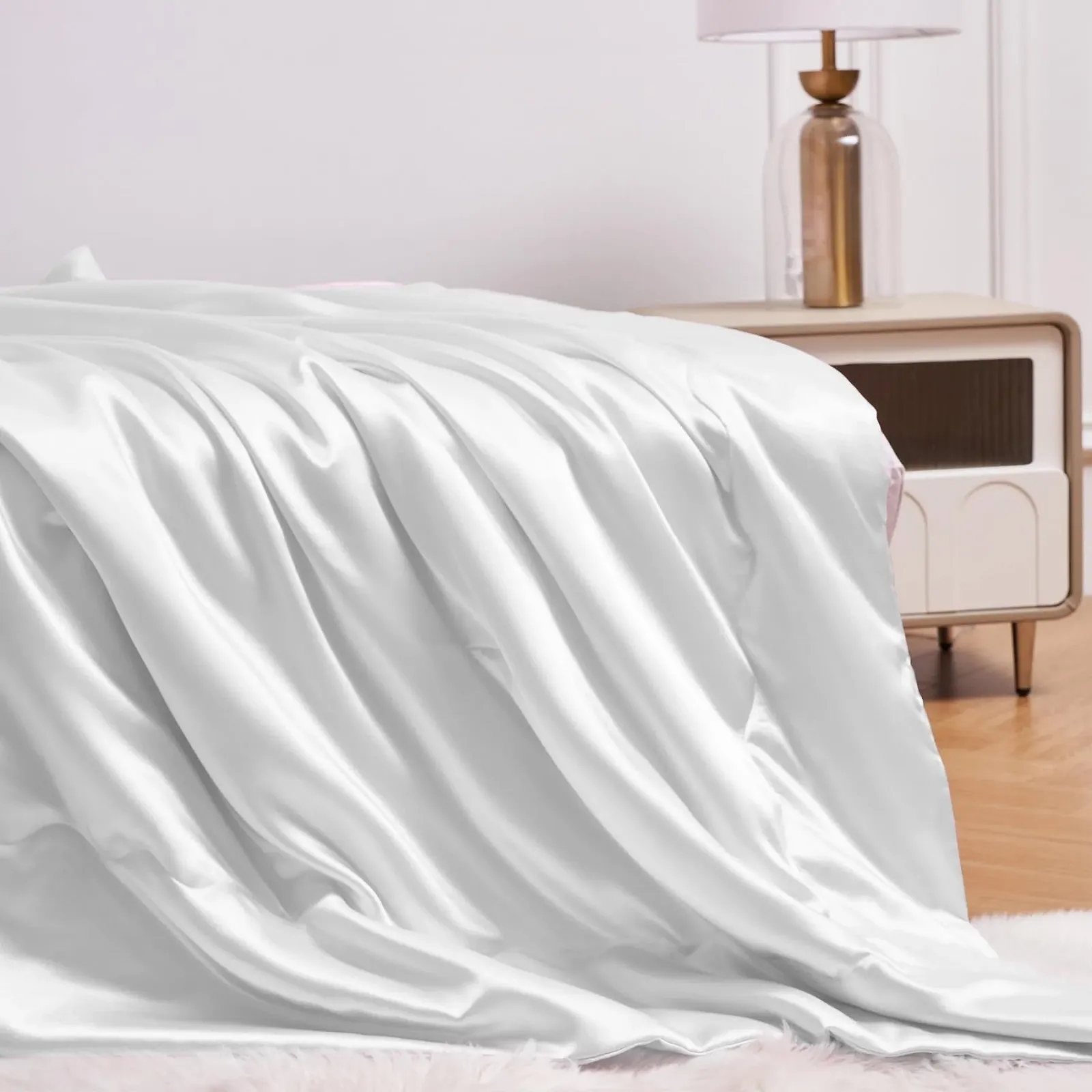 Одеяло YASMENG Сатин 150 x 200 см Белый, фото №4