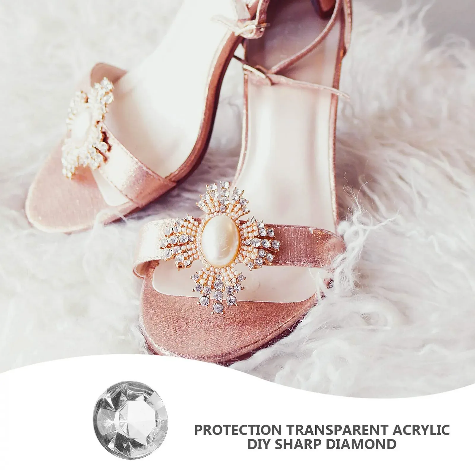 Стразы Акриловые NUOBESTY 12 мм Прозрачный, 500 шт, фото №5