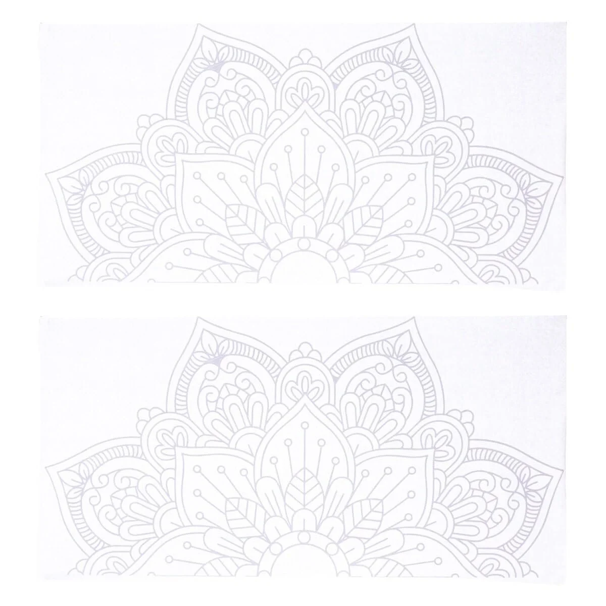 Наклейка на стіну Healeved Mandala Фіолетовий горщик Напівколо Біла 2 шт., фото №1