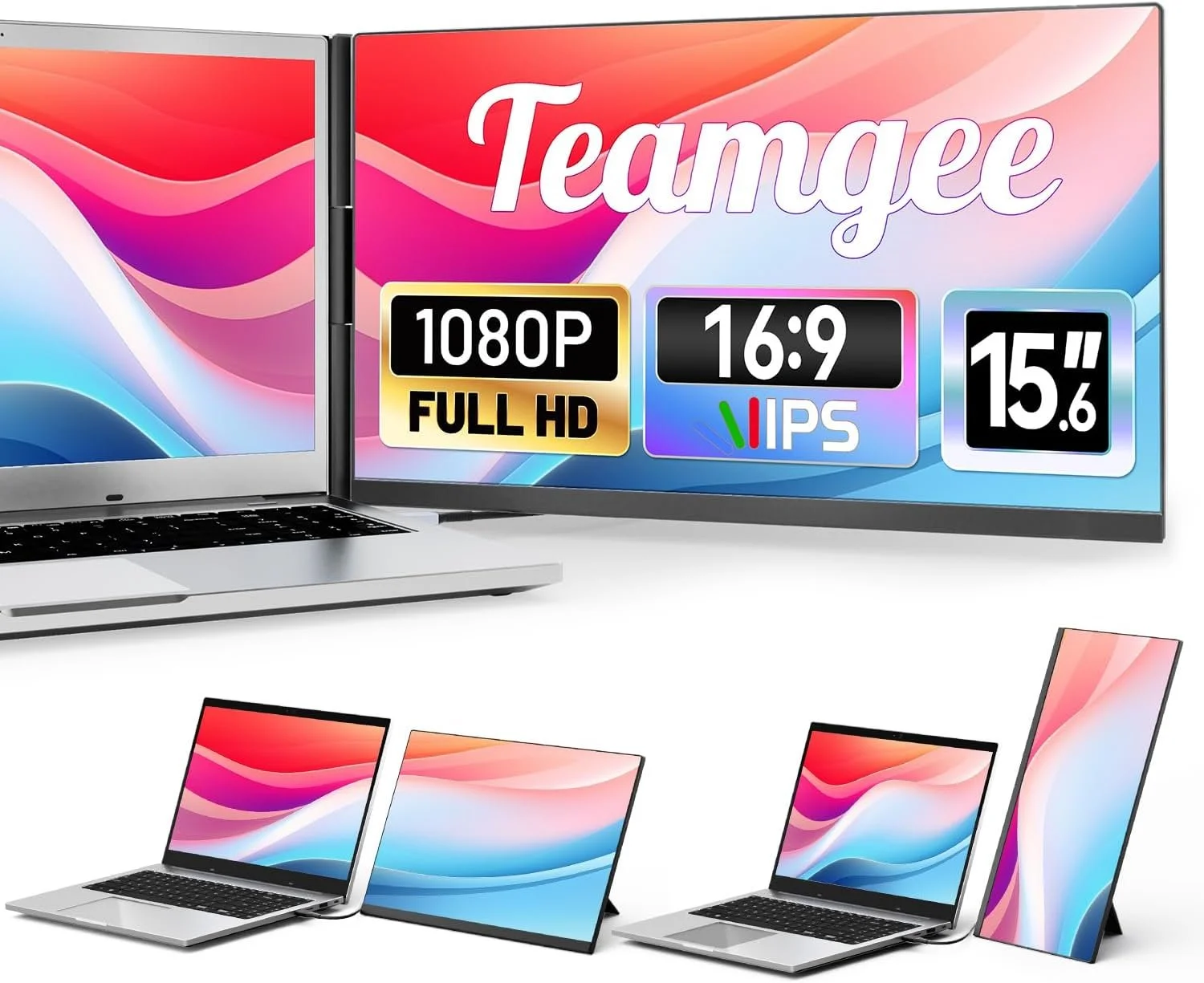 Монитор портативный 15.6" Teamgee P5 Full HD IPS 60 Гц, фото №1