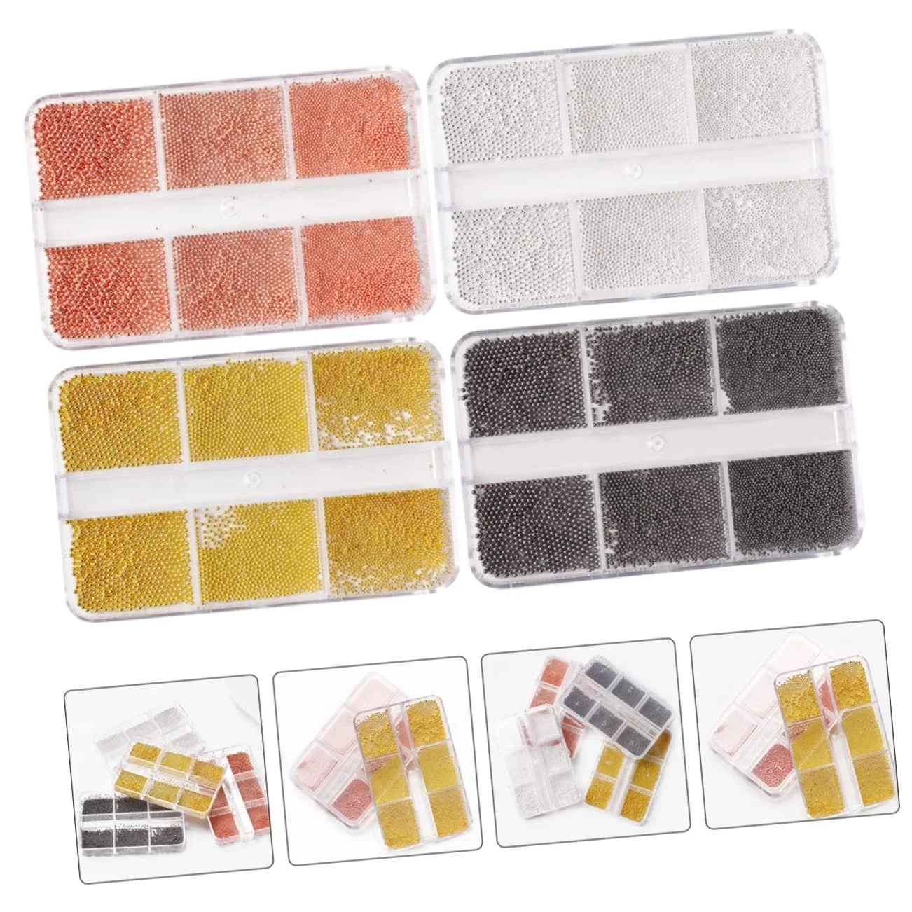 Набір прикрас для нігтів (8 коробок) Healeved, сталеві перлини для манікюру, фото №8