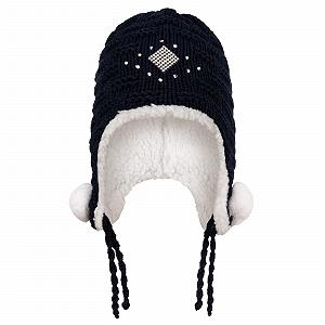 Зимняя шапка с ушками для девочек AJS Inka Indio со стразами - Фото 1