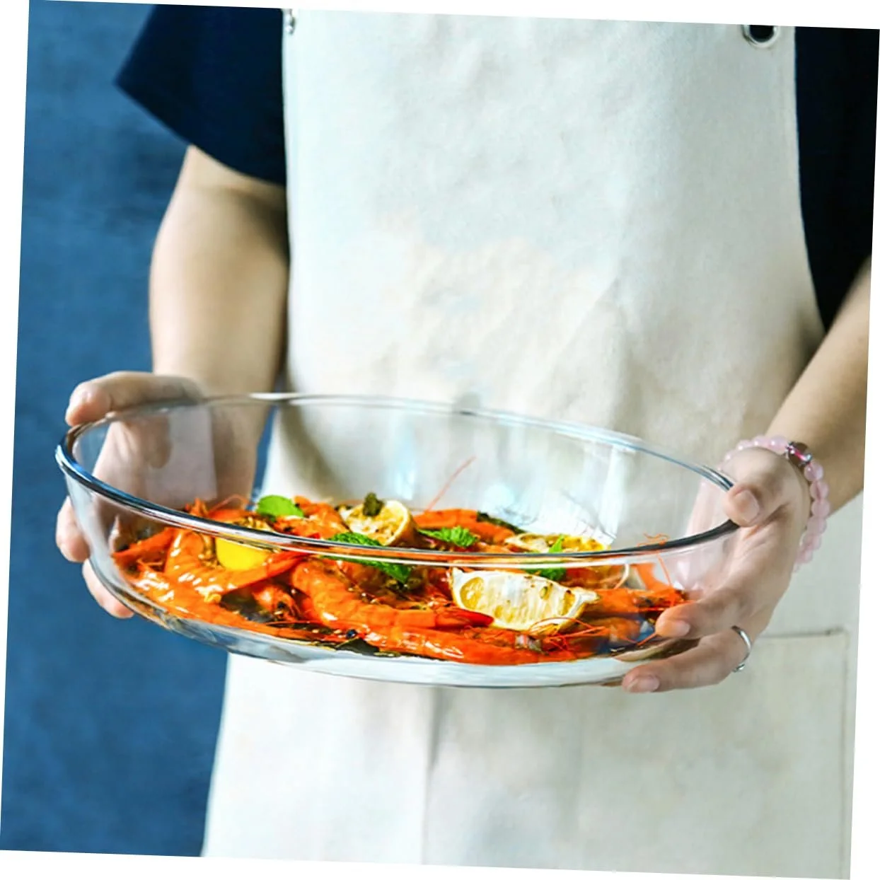 Форма для запекания TIDTALEO Овальная стеклянная 2400 мл Прозрачная, фото №5