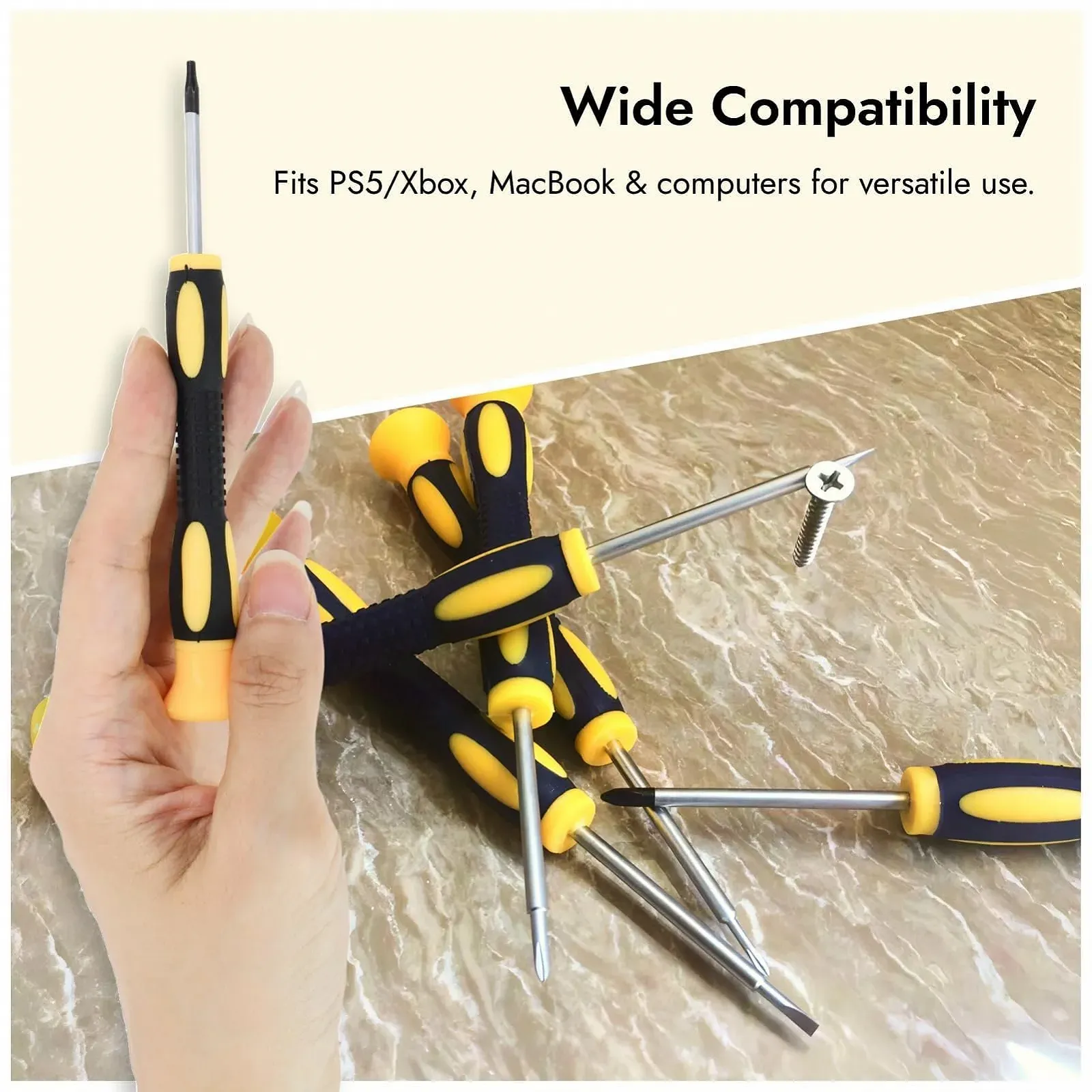 Набір викруток Torx 10 предметів T3 T4 T5 T6 T7 T8 T10 Магнітні прецизійні з важелями для розбирання, фото №4