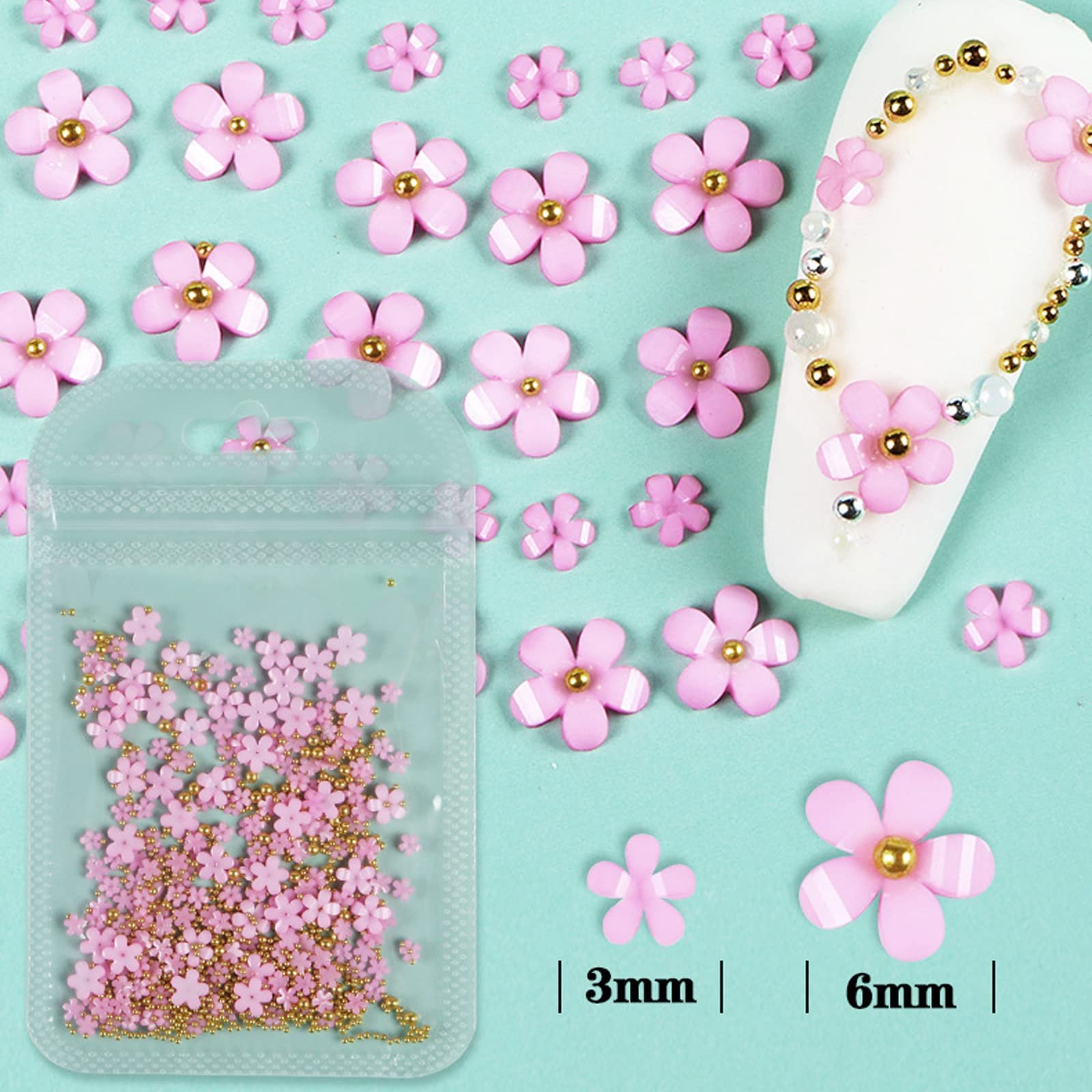 Цветы для дизайна ногтей 3D, 3 пакетика акриловых цветов для ногтей с жемчугом, золотые и серебряные икорные бусины, DIY стразы, аксессуары для ногтей, дизайн для женщин и девушек, фото №4 Цветы для дизайна ногтей 3D, 3 пакетика акриловых цветов для ногтей с жемчугом, золотые и серебряные икорные бусины, DIY стразы, аксессуары для ногтей, дизайн для женщин и девушек, фото №4