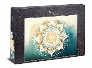 Купить Пазл Ulmer Puzzleschmiede Mandala Watercolour 1000 элементов белый мотив мандалы в акварельном стиле - Фото 1 Пазл Ulmer Puzzleschmiede Mandala Watercolour 1000 элементов белый мотив мандалы в акварельном стиле - Фото 1