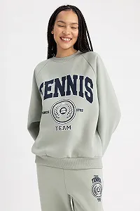 Женский свитшот DeFacto synthetic.ua - Фото 1