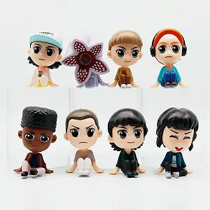 Набор фигурок Очень странные дела Одиннадцать Демогоргон Stranger Things Eleven Demogorgon 8 шт 6 см synthetic.ua - Фото 1