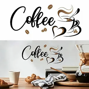 Наклейка на стіну Coffee Beans коричнева 1 шт. - Фото 1