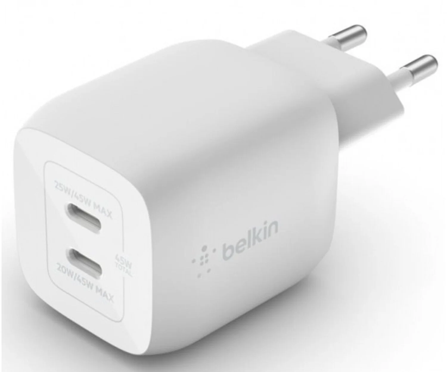 Зарядний пристрій Belkin 45W USB-C Dual Wall Charger Білий, фото №2 Зарядний пристрій Belkin 45W USB-C Dual Wall Charger Білий, фото №2