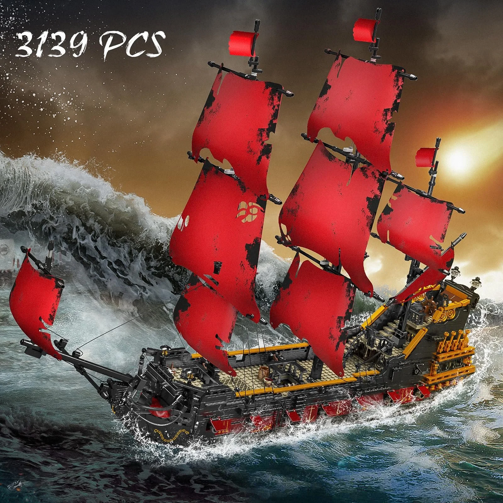 Конструктор Пиратский Корабль Mould King Series 13109 Queen Anna's Revenge 3139 деталей Цвет не указан, фото №7 Конструктор Пиратский Корабль Mould King Series 13109 Queen Anna's Revenge 3139 деталей Цвет не указан, фото №7