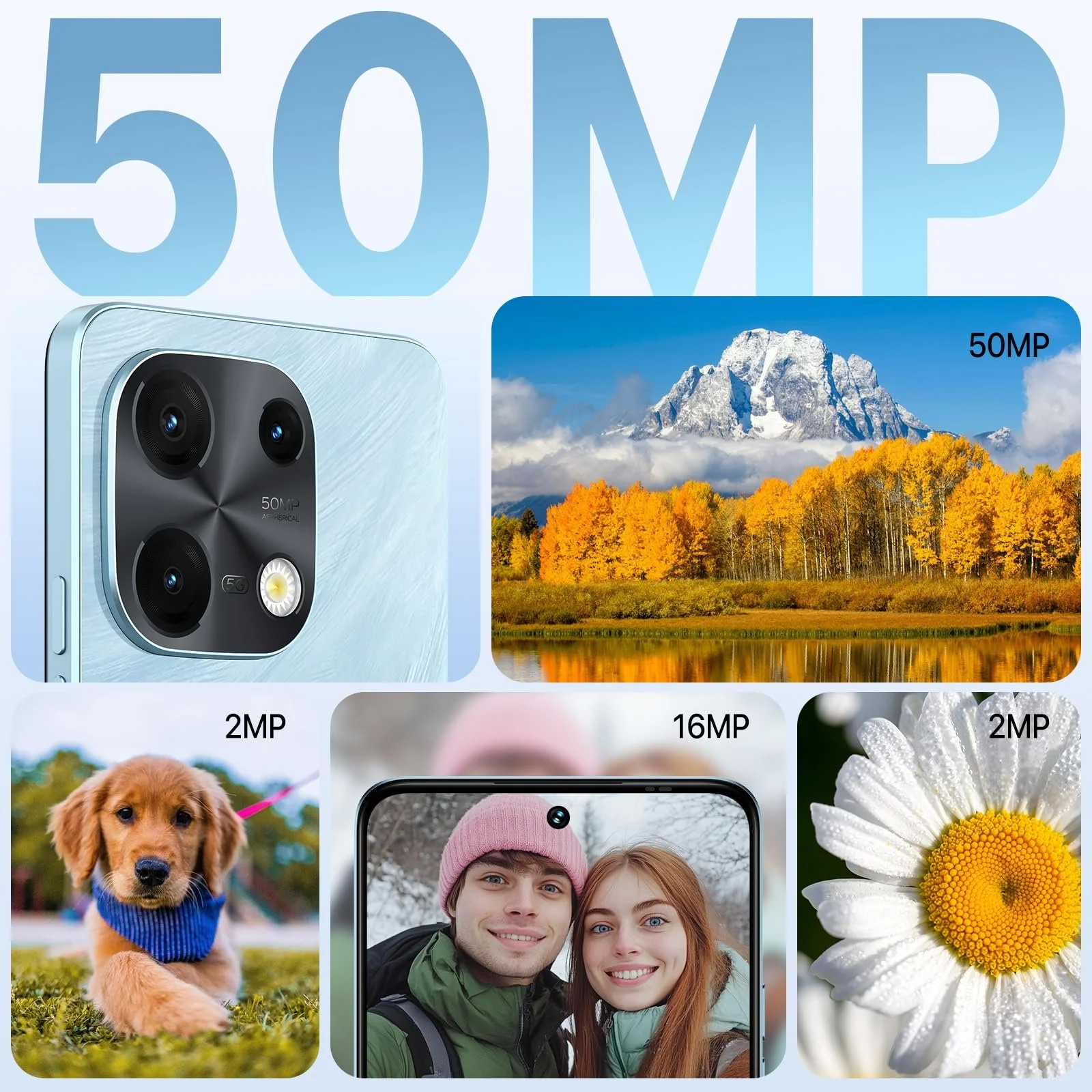 Мобильный телефон UMIDIGI Note 100 5G 6.8 дюймов 120 Гц 16GB + 256GB 50MP + 16MP 5000 мАч Android 14, фото №3