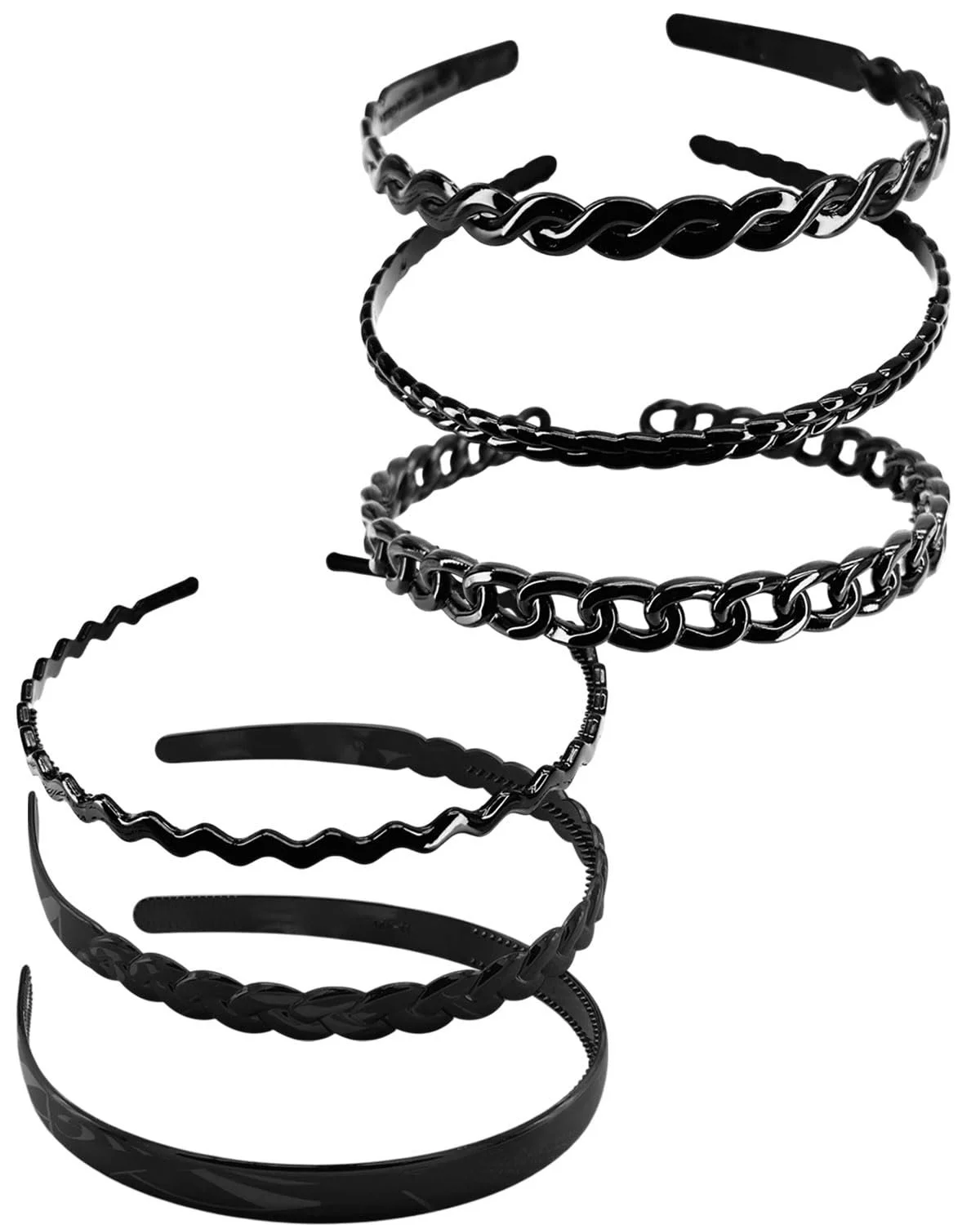 Обруч для волосся Пластик Чорний, фото №1