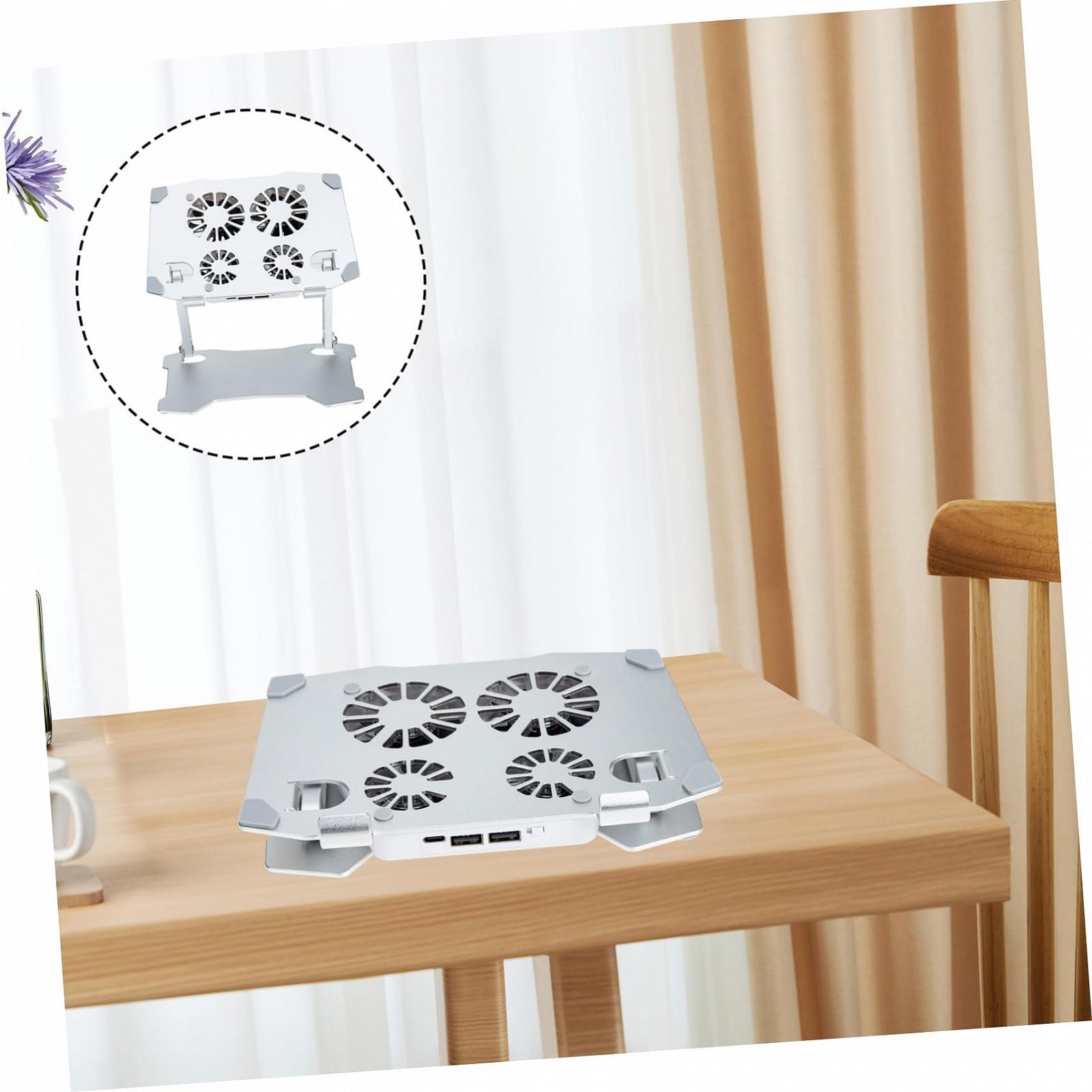 Підставка для ноутбука NUOBESTY Регульована з вентиляторами для охолодження Ергономічна для ПК, фото №4