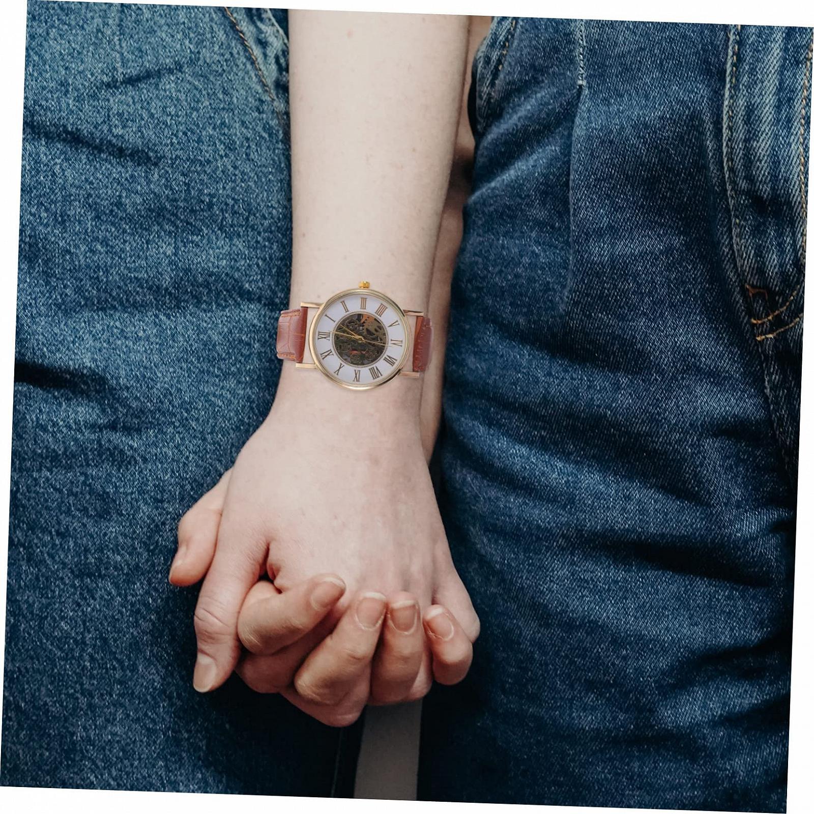 Годинник LIFKOME Жіночий Популярний Чоловічий Унісекс Ретро Коричневий, фото №7