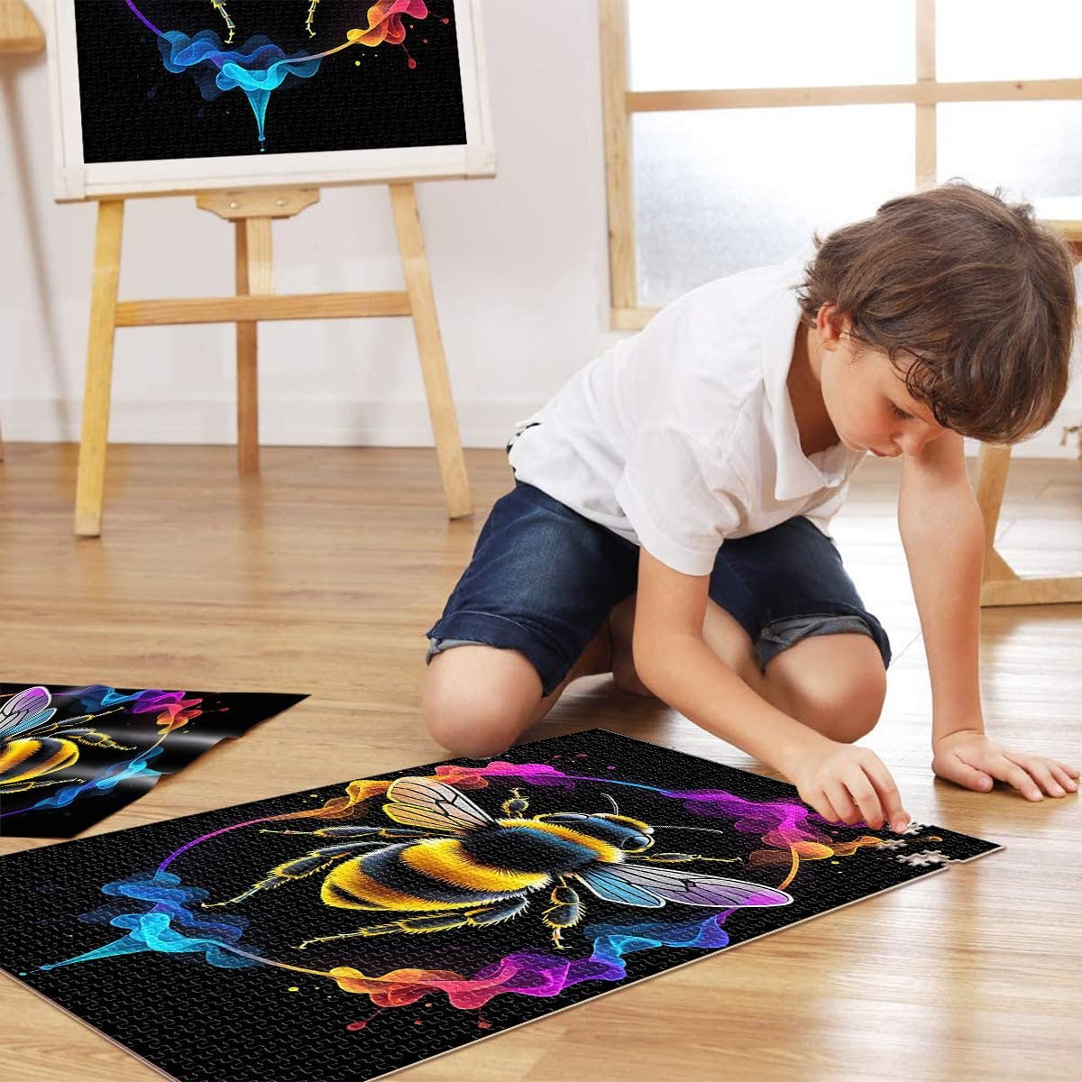 Пазл Bumble Bee in Neon Light 1000 элементов 38 x 26 см, фото №4 Пазл Bumble Bee in Neon Light 1000 элементов 38 x 26 см, фото №4