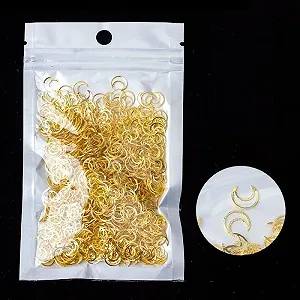 Прикраси для нігтів qbodp, Місяць 9 мм, золотий, 1000 шт synthetic.ua - Фото 1