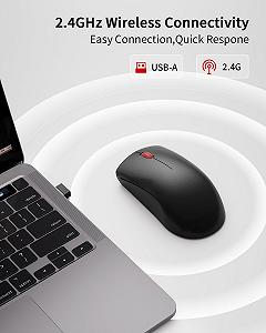 Миша Bluetooth Lenovo WL150 Бездротова 1000 DPI Ергономічна Чорний synthetic.ua - Фото 1