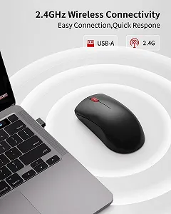 Миша Bluetooth Lenovo WL150 Бездротова 1000 DPI Ергономічна Чорний synthetic.ua - Фото 1