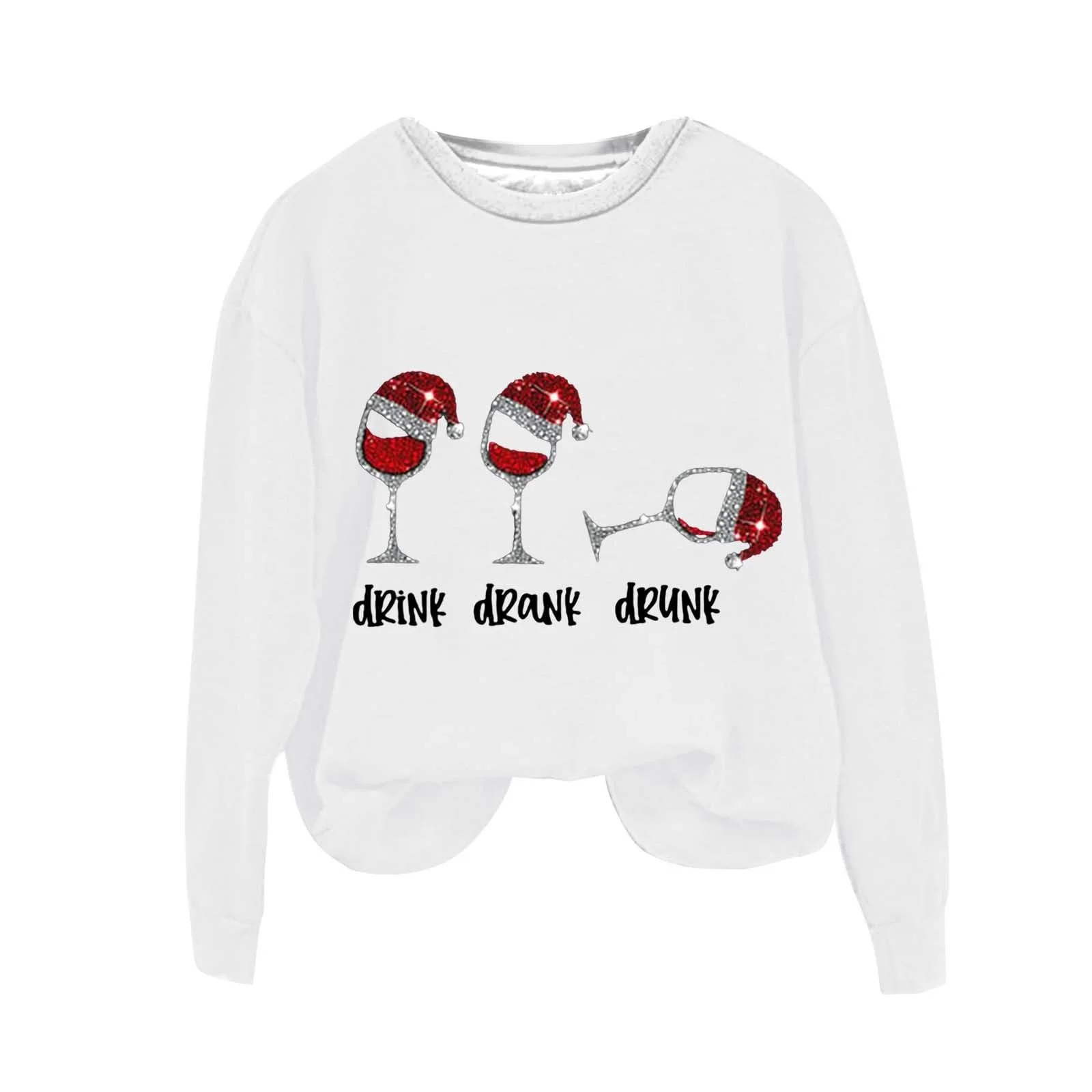 Длинный женский пуловер однотонный, модный, повседневный, теплый, с длинными рукавами, с круглым вырезом, мягкий, с принтом, зимний свитшот, топы, фото №2