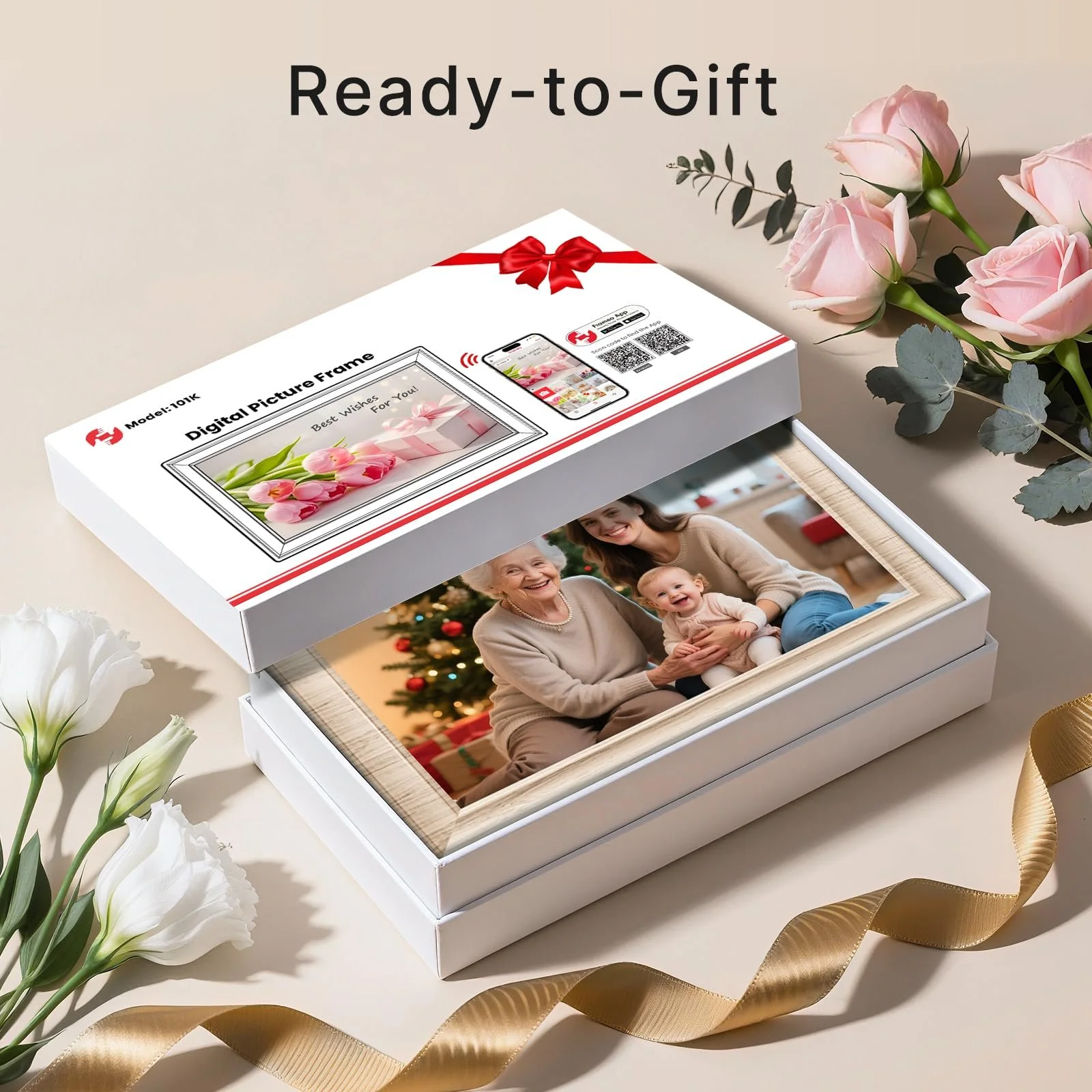 Цифровая фоторамка Frameo 10.1-Inch HD 1280 x 800 IPS Touchscreen WiFi 32 GB Auto Rotation, фото №8