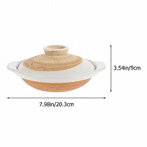 Кастрюля керамическая TOPBATHY жаростойкая для тушения с двойными ручками антипригарная synthetic.ua - Фото 1