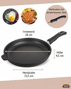 Сковорода Gundel Induktion Original Ø 28 см, высота 4,5 см, BIOTAN-покрытие, PFOA-свободная, Akku-Therm дно - фиксированная ручка цена на synthetic.ua - Фото 1 Сковорода Gundel Induktion Original Ø 28 см, высота 4,5 см, BIOTAN-покрытие, PFOA-свободная, Akku-Therm дно - фиксированная ручка synthetic.ua - Фото 1