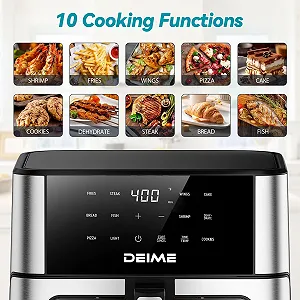 Мультипечь DEIME 1800 W 10 л визуальное окно synthetic.ua - Фото 1