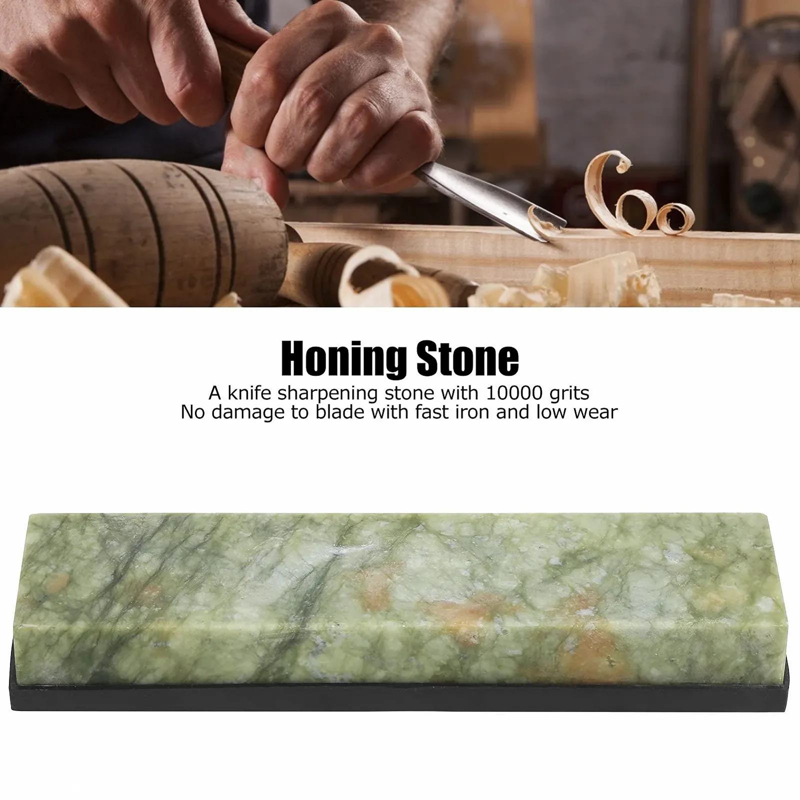 Точильний камінь Whetstone 10000 грит з нековзною силіконовою підставкою, фото №4