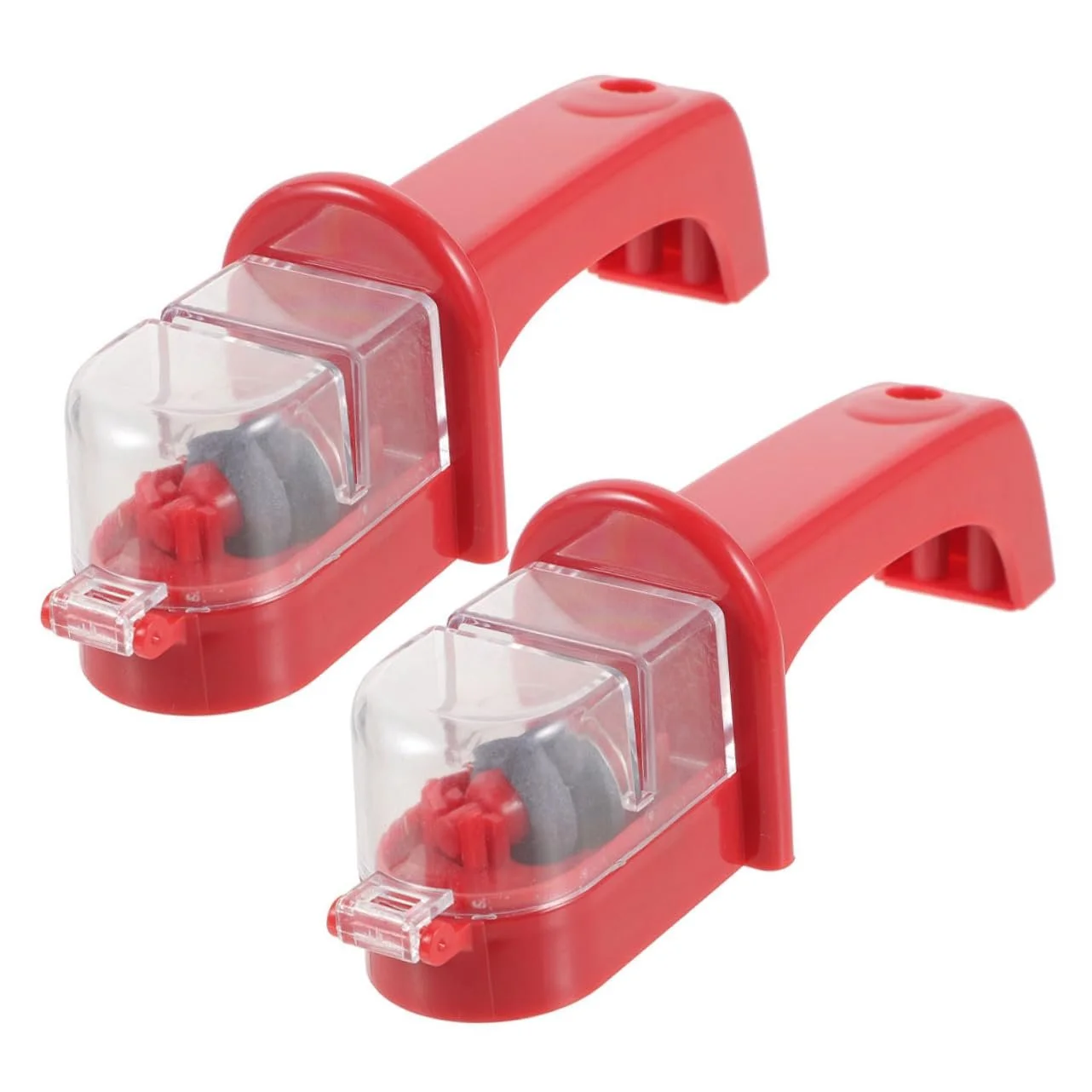 Точилка для ножей и ножниц TOYANDONA настольная металлическая Red, фото №3