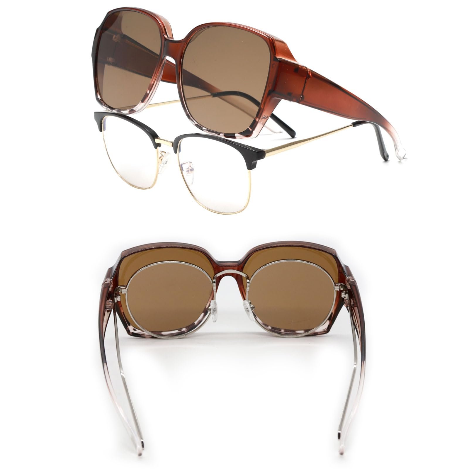 Сонцезахисні окуляри YAMEIZE для жінок і чоловіків, вінтажні, антиблікові, з захистом UV400, прямокутні, для водіння та активного відпочинку, фото №6