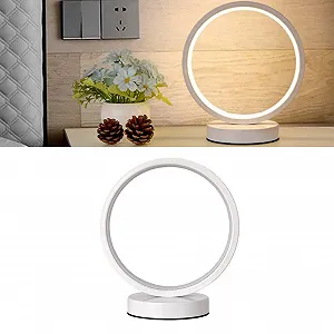 LED Настільна лампа Jiawu приліжкова сенсорне керування кругла основа тепле світло synthetic.ua - Фото 1