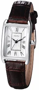 Жіночий вінтажний годинник JewelryWe Чорний/Коричневий - Фото 1