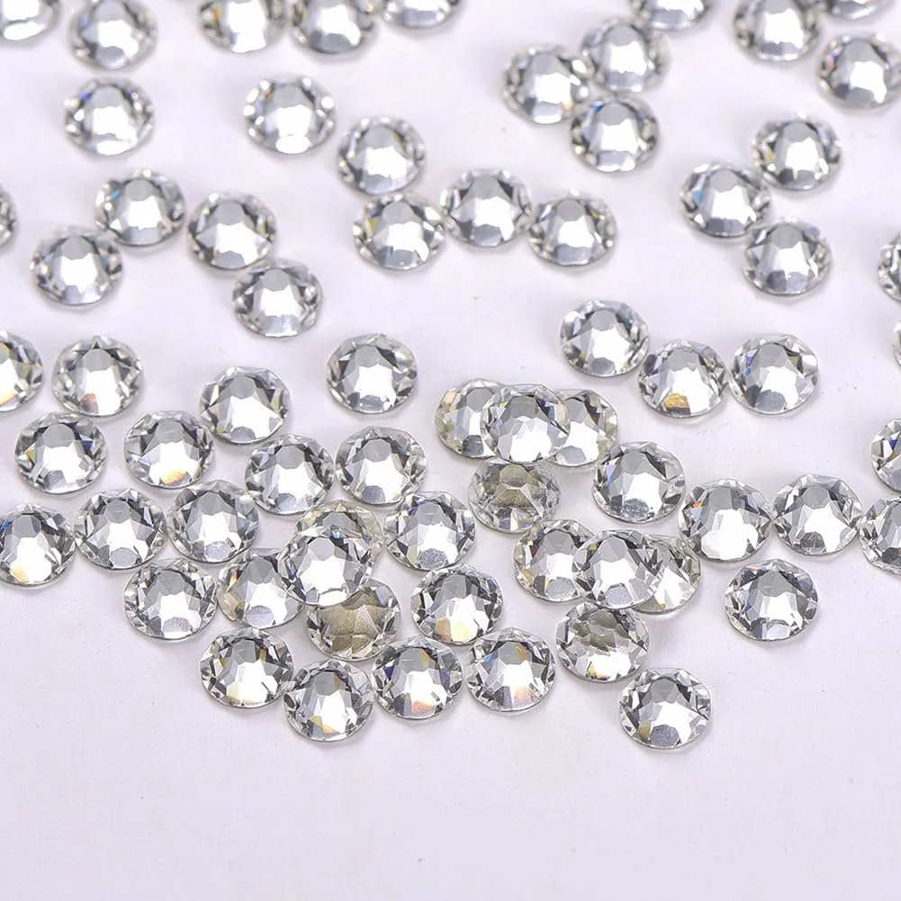 Стрази Скло Плоскі Круглі 2.7-2.8 мм Білий, 1440 шт, фото №6