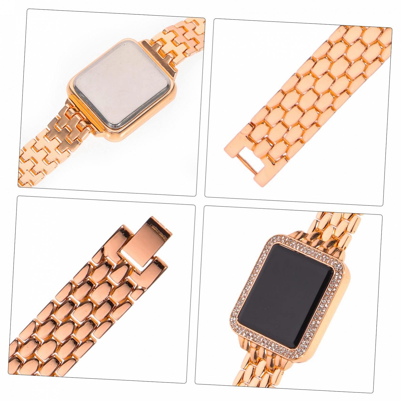 Жіночий наручний годинник WRITWAA Diamond з сенсорним екраном, прикрашений стразами, фото №4