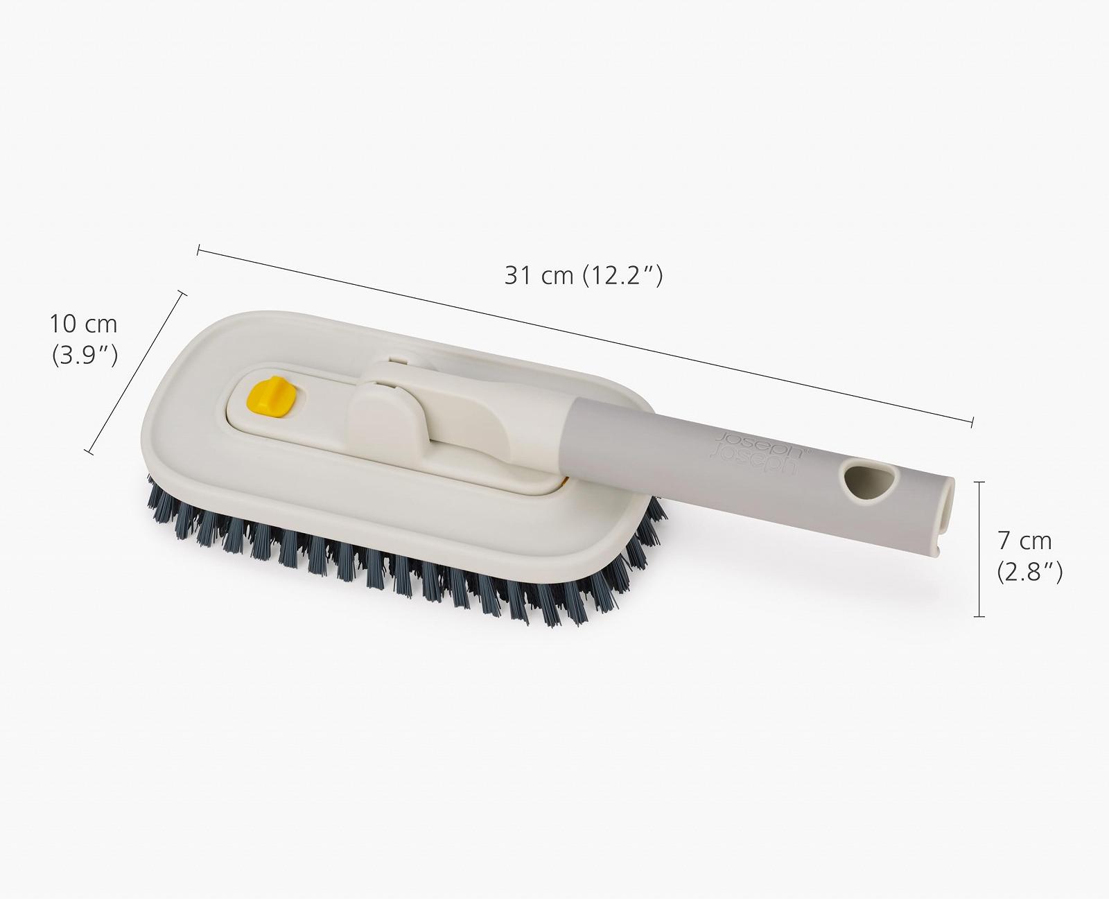 Щетка для плитки и швов 2-в-1 Joseph Joseph CleanTech с V-образной щетиной Soft Grip, фото №6