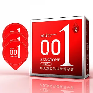 Презервативы OLO 001 3 штуки Красный 23798 - Фото 1