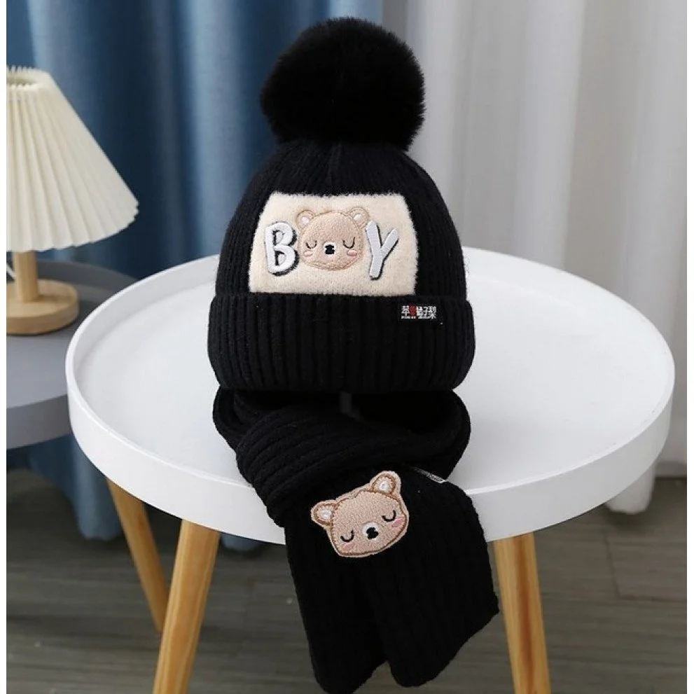 Комплект зимний шапка+шарф Boy 5 цветов, фото №4 Комплект зимний шапка+шарф Boy 5 цветов, фото №4