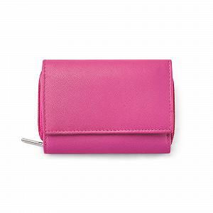 Кошелек Woodland Leather Маленький Женский, Натуральная Кожа, RFID Защита, Отделение для Монет, Окошко для ID, Розовый, S - Фото 1