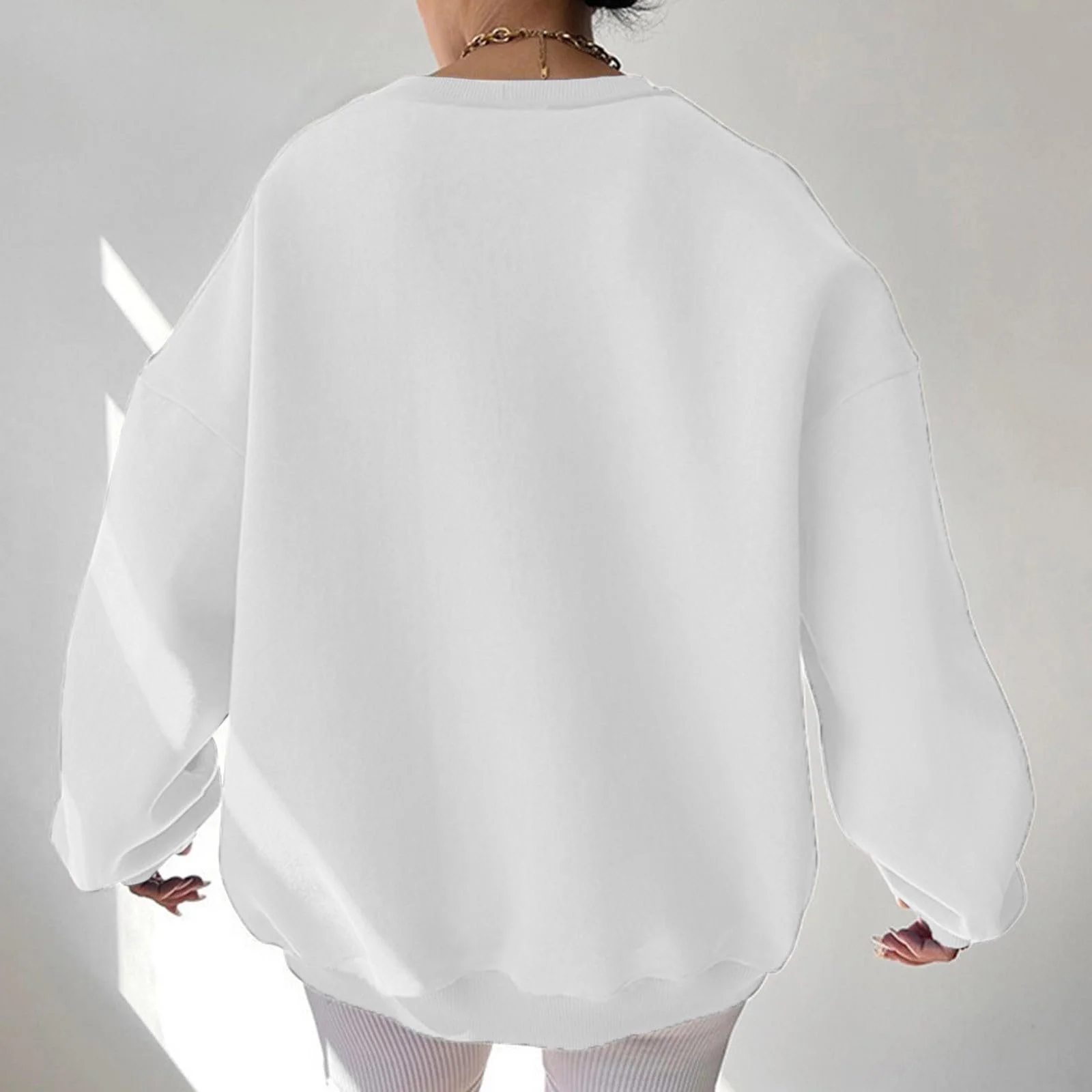 Женская Толстовка Без Капюшона С Длинными Рукавами Круглый Вырез Эластичная Легкая Модная Color Block Streetwear, фото №4