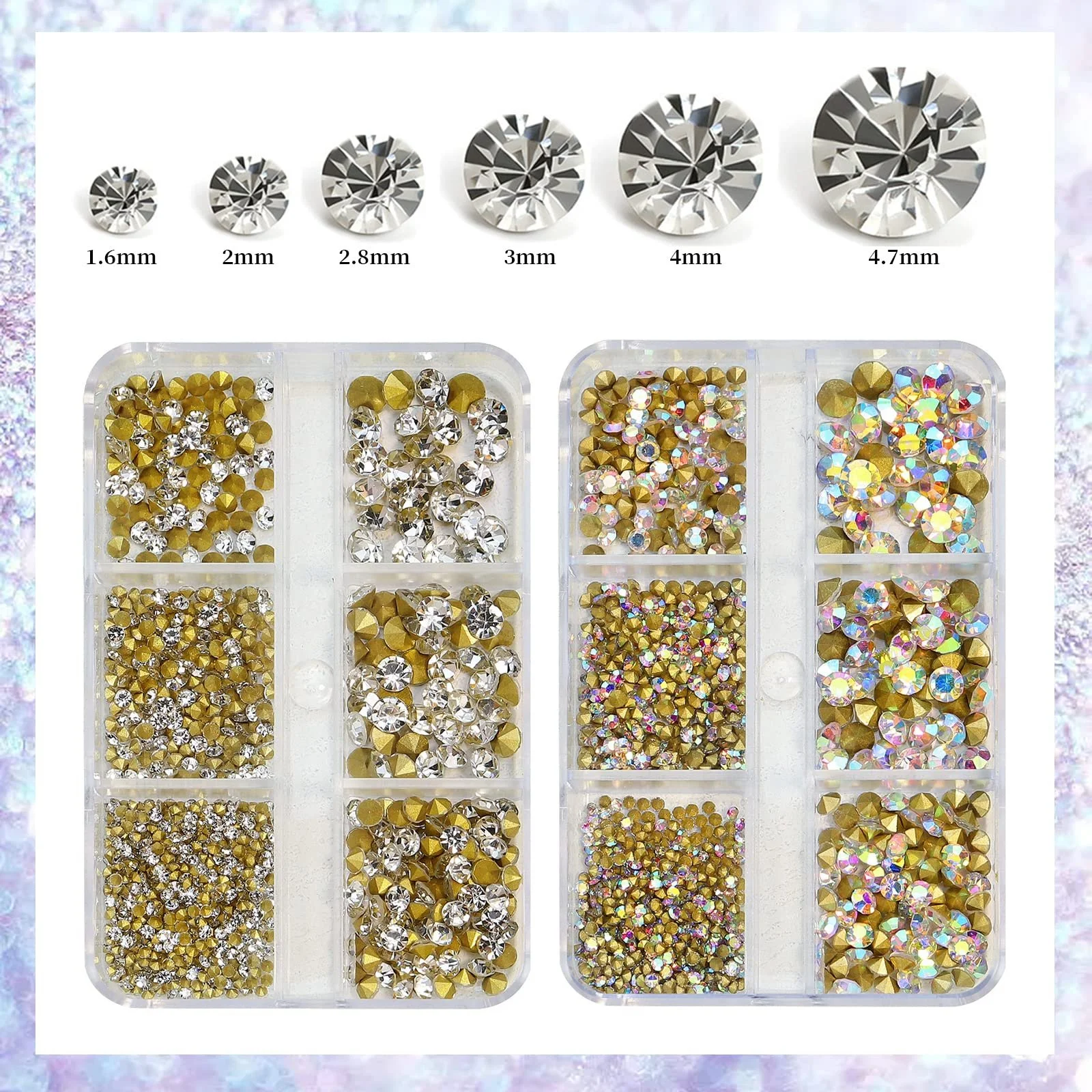 Стрази для нігтів 3D Скло Crystal, фото №2 Стрази для нігтів 3D Скло Crystal, фото №2