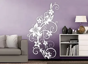 Наклейка на стіну Grandora W951 Flower Tendril Біла 58 x 110 см - Фото 1