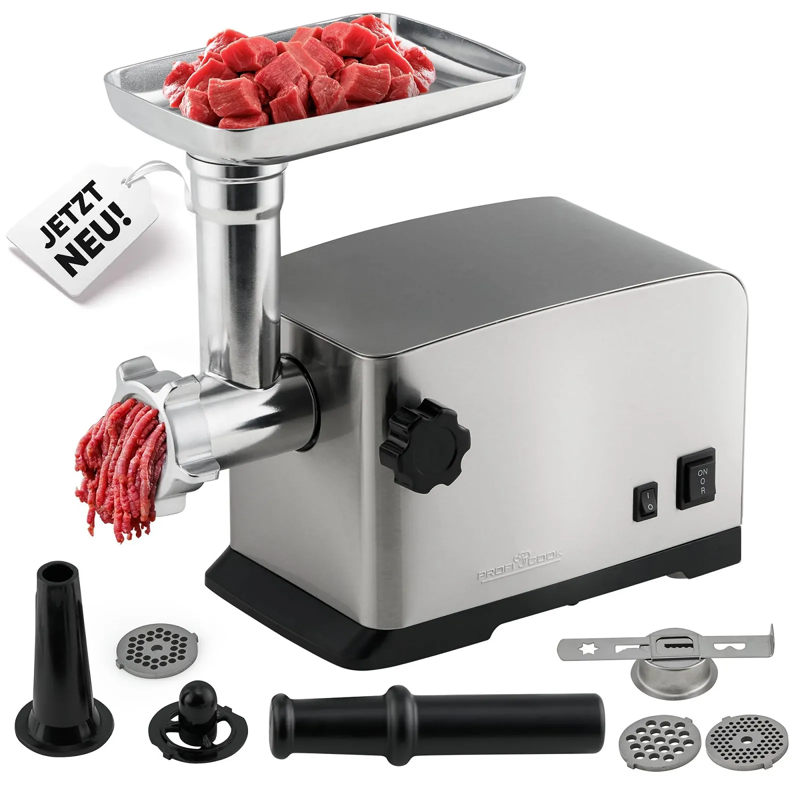 Мясорубка ProfiCook PC-FW 1272 1200 W с насадкой для печенья, фото №1 Мясорубка ProfiCook PC-FW 1272 1200 W с насадкой для печенья, фото №1